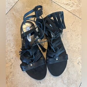 Steve Madden Gladiator Black Sandals